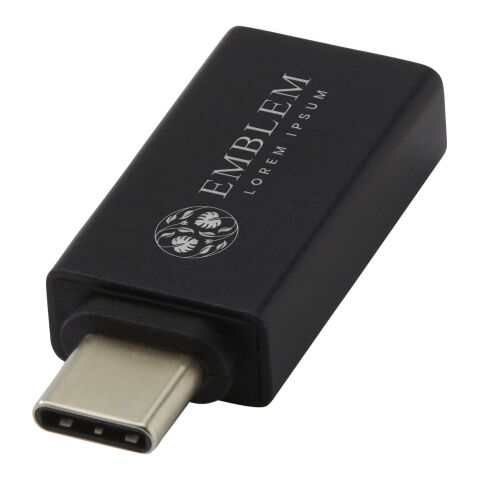 Adaptador de aluminio de USB-C a USB-A 3.0 &quot;Adapt&quot; Estándar | bronce negro | sin montaje de publicidad | no disponible | no disponible