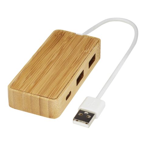 Hub USB de bambú &quot;Tapas&quot; Estándar | beige | sin montaje de publicidad | no disponible | no disponible