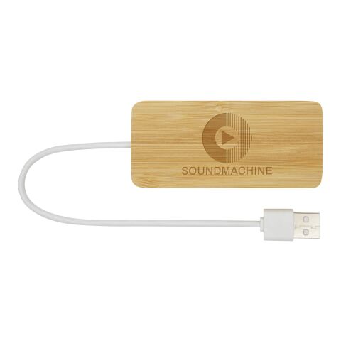 Hub USB de bambú &quot;Tapas&quot; Estándar | Natural | sin montaje de publicidad | no disponible | no disponible