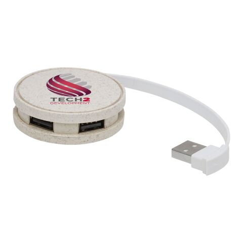 Hub USB de paja de trigo &quot;Kenzu&quot; Estándar | Natural | sin montaje de publicidad | no disponible | no disponible