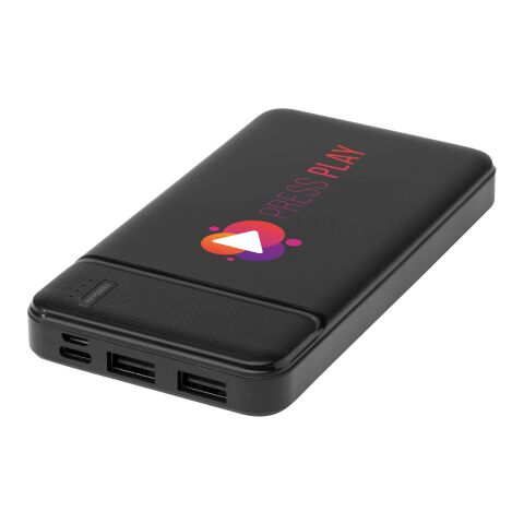 Batería externa de plástico reciclado de 10 000 mAh &quot;Loop&quot; Estándar | Negro intenso | sin montaje de publicidad | no disponible | no disponible