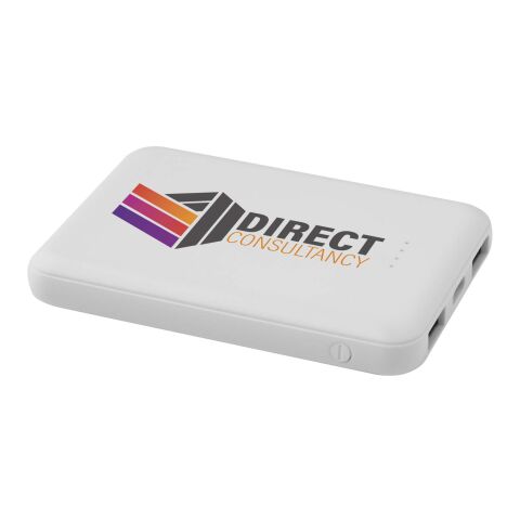 Batería externa tipo C de plástico reciclado de 5000 mAh &quot;Asama&quot; Estándar | Blanco | sin montaje de publicidad | no disponible | no disponible