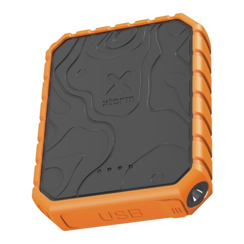 Batería externa de 10 000 mAh y 20 W QC3.0 resistente al agua y con linterna &quot;Xtorm XR201 Xtreme&quot; Negro intenso-Naranja | sin montaje de publicidad