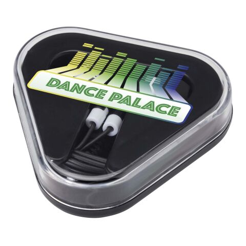 Auriculares con caja de plástico reciclado &quot;Rebel&quot; Estándar | Negro intenso | sin montaje de publicidad | no disponible | no disponible