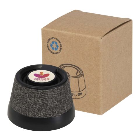 Altavoz inalámbrico magnético de plástico reciclado de 3 W &quot;Horna&quot; Estándar | Negro intenso | sin montaje de publicidad | no disponible | no disponible