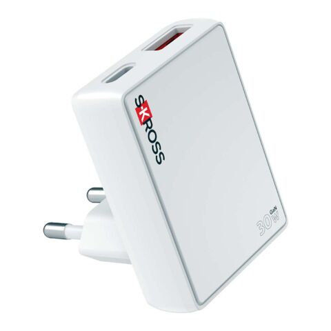 Cargador de pared SKROSS® Slim de 30 W para Europa blanco
