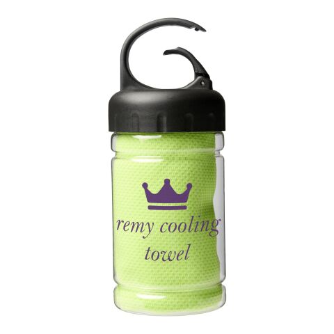 Toalla refrescante &quot;Remy&quot; en recipiente de PET