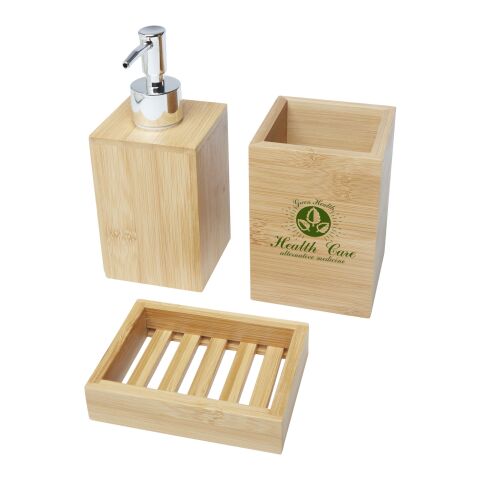Set de baño de bambú de 3 piezas &quot;Hedon&quot; Estándar | Natural | sin montaje de publicidad | no disponible | no disponible