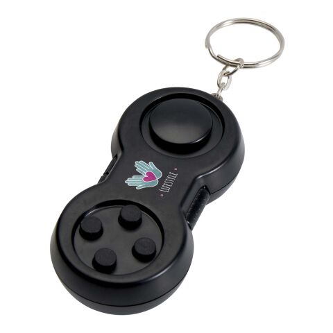 Llavero con juego de control &quot;Fidgix&quot; Estándar | Negro intenso | sin montaje de publicidad | no disponible | no disponible