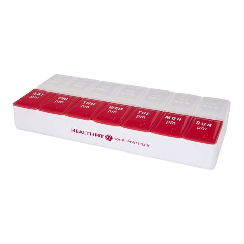 Organizador multivitamínico de mañana y tarde para 7 días &quot;Cycle&quot; Estándar | Rojo | sin montaje de publicidad | no disponible | no disponible