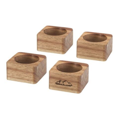 Portapañuelos de madera de acacia de Napora Madera