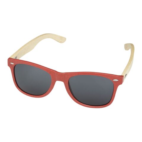 Gafas de sol de bambú &quot;Sun Ray&quot; Estándar | rojo | sin montaje de publicidad | no disponible | no disponible