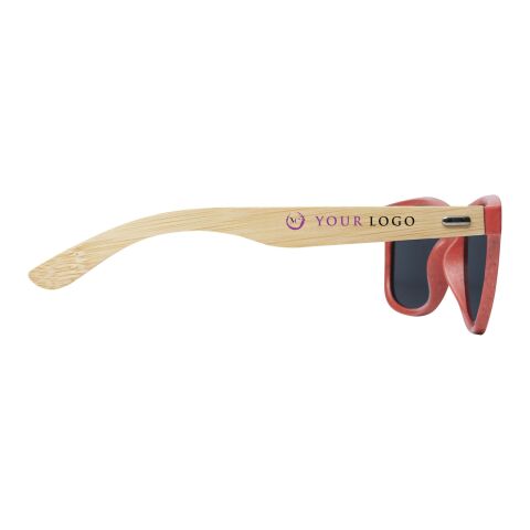 Gafas de sol de bambú &quot;Sun Ray&quot; Estándar | Rojo | sin montaje de publicidad | no disponible | no disponible