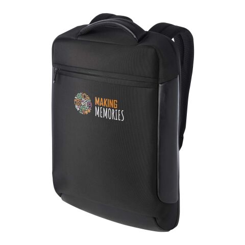 Mochila para portátil compacta de material reciclado GRS de 15,6&quot; y 12 l &quot;Expedition Pro&quot; Estándar | Negro intenso | sin montaje de publicidad | no disponible | no disponible | no disponible