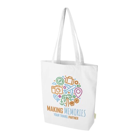 Bolsa Tote orgánica de 270 g/m² &quot;Orissa&quot; 10L Estándar | Blanco | sin montaje de publicidad | no disponible | no disponible | no disponible