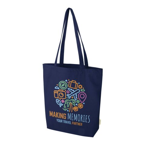 Bolsa Tote orgánica de 270 g/m² &quot;Orissa&quot; 10L Estándar | Azul marino | sin montaje de publicidad | no disponible | no disponible | no disponible