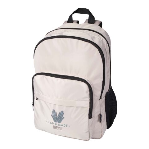 Mochila para portátil de 15&quot; de material reciclado GRS y 20 l &quot;Trend Plus&quot; Estándar | Oatmeal | sin montaje de publicidad | no disponible | no disponible