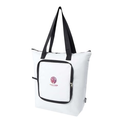 Bolsa Tote nevera plegable de RPET de 15 litros &quot;EcoFold&quot; Estándar | Blanco | sin montaje de publicidad | no disponible | no disponible | no disponible