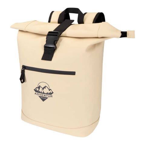 Mochila de 15&quot; y 18 L con parte superior enrollable de material reciclado con certificado GRS &quot;Resi Plus&quot; Estándar | Oatmeal | sin montaje de publicidad | no disponible | no disponible | no disponible