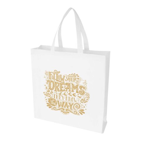 Bolsa Tote de 12 L con refuerzo de material no tejido reciclado con certificado GRS &quot;EcoSeal&quot; Estándar | Blanco | sin montaje de publicidad | no disponible | no disponible | no disponible