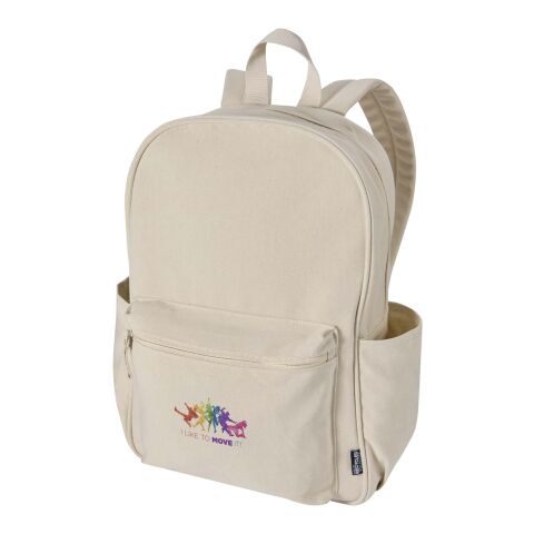 Mochila urbana para portátil de 15,6" y 16&nbsp;l con material reciclado certificado GRS "Recanvas" Estándar | Sandstone | sin montaje de publicidad | no disponible | no disponible | no disponible