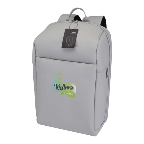 Mochila para portátil SMART de 15" fabricada con material reciclado GRS, 18 l Gris claro