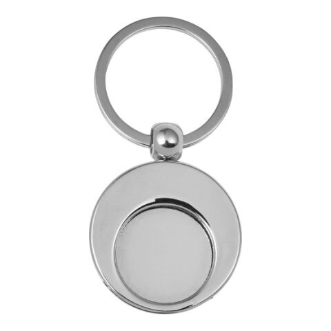 Llavero metálico con moneda para el carro de la compra.