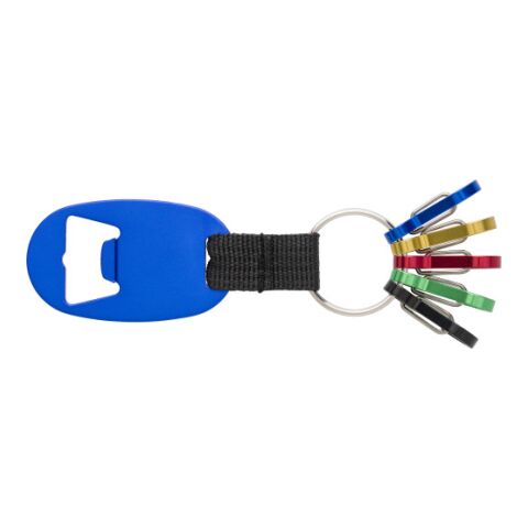 Llavero de aluminio con abrebotellas y mosquetones