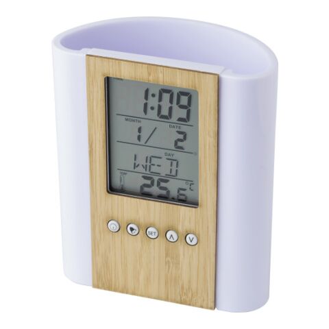 Cubilete de bambú con reloj