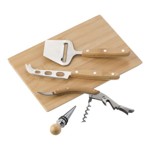 Set de vino y queso de bambú Patrick