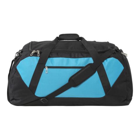 Bolsa de poliéster 600D negro/azul claro | sin montaje de publicidad | no disponible | no disponible