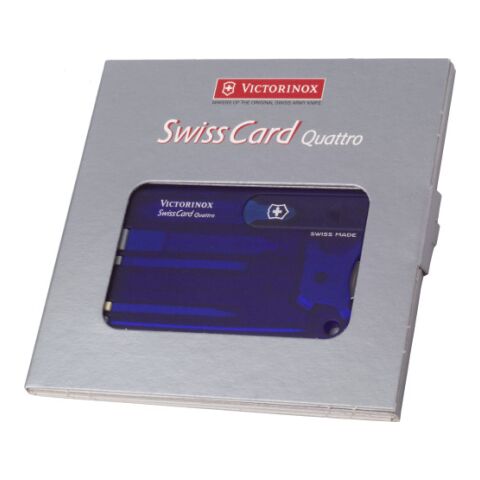 Multiherramienta Victorinox SwissCard Quatro de nailon azul | sin montaje de publicidad | no disponible | no disponible