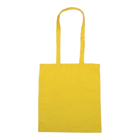 Bolsa de algodón con asas largas amarillo | sin montaje de publicidad | no disponible | no disponible