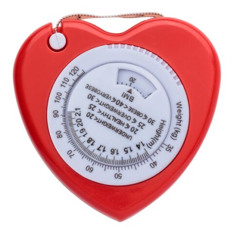 Cinta métrica IMC con forma de corazón rojo | sin montaje de publicidad | no disponible | no disponible