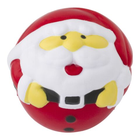 Bola anti-estrés en forma de Papá Noel. rojo | sin montaje de publicidad | no disponible | no disponible