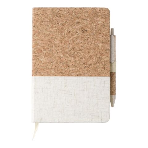 Kit de cuaderno y bolígrafo ECO marrón | sin montaje de publicidad | no disponible | no disponible