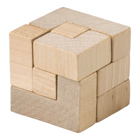 Puzzle cubo de madera marrón | sin montaje de publicidad | no disponible | no disponible