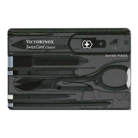 Multiherramienta Victorinox SwissCard Classic de nailon negro | sin montaje de publicidad | no disponible | no disponible