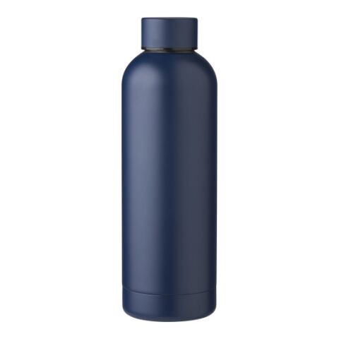 Botella termo de acero inox. reciclado Isaías marineblau | sin montaje de publicidad | no disponible | no disponible