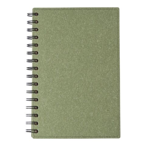 Cuaderno de cartón reciclado Caleb verde | sin montaje de publicidad | no disponible | no disponible