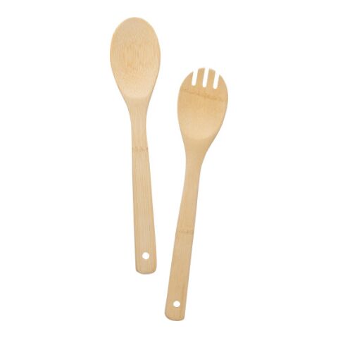 Cubiertos de bambú para ensalada Elara