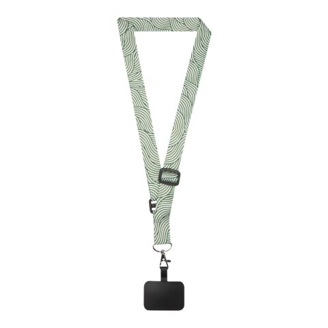 Lanyard ajustable de RPET de sublimación y soporte para teléfono "Lyra"