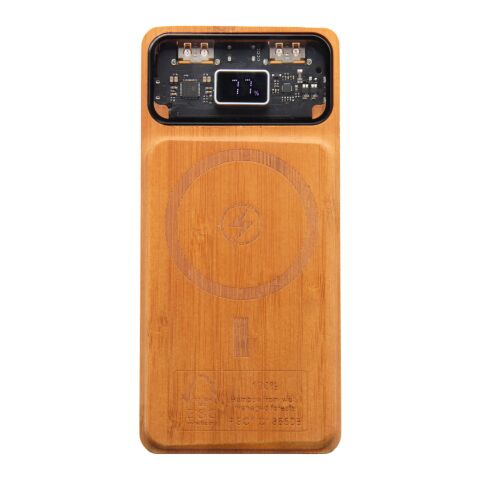 Batería externa magnética de madera de 10 000 mAh y 15 W &quot;SCX.design P48&quot; Madera-Negro intenso | sin montaje de publicidad | no disponible | no disponible