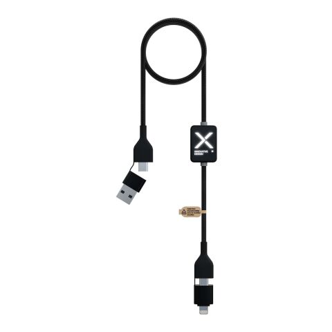 Cable de carga con interruptor de 60 W y logotipo retroiluminado &quot;SCX.design C32&quot; negro | sin montaje de publicidad | no disponible | no disponible
