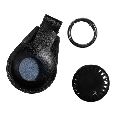 Etiqueta inteligente redonda con llavero "SCX.design A12" Negro intenso | sin montaje de publicidad | no disponible | no disponible