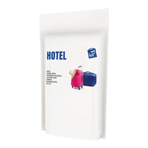 &quot;MyKit&quot; Kit de hotel en funda de papel Blanco | sin montaje de publicidad | no disponible | no disponible