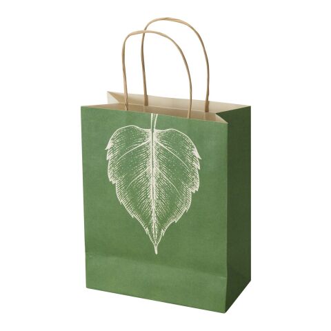 Bolsa de papel reciclado de uso agrícola, 150 g/m², con asas trenzadas - 18 x 9 x 23 cm Blanco marfil