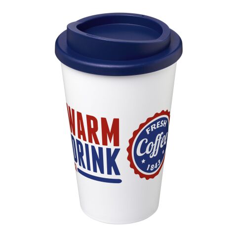 Vaso térmico Americano® de 350 ml Blanco-Azul | sin montaje de publicidad | no disponible | no disponible