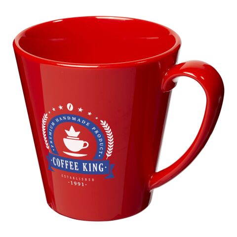 Taza de plástico suprema de 350 ml rojo | sin montaje de publicidad | no disponible | no disponible