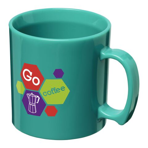 Taza de plástico estándar de 300 ml Azul aqua | sin montaje de publicidad | no disponible | no disponible